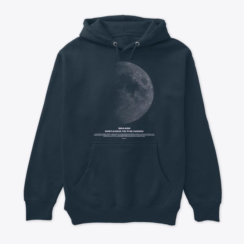 DISTANCE TO THE MOON - Premium Hoodie